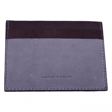 Genuine High Quality Leather Card Holder - Charcoal And Light Grey