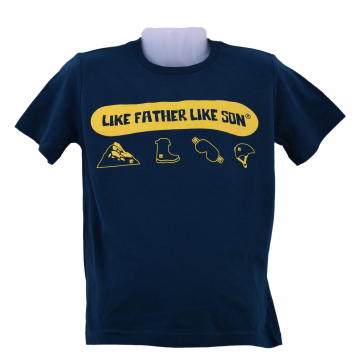  CHILDRENS ORGANIC T-SHIRT YELLOW SNOWBOARD DESIGN