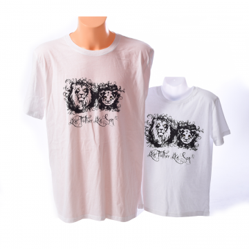 Childrens Round Neck Lion Organic Tshirt