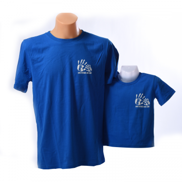 Mens Organic T-shirt With White hand Design 