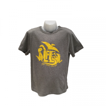 Childrens Organic T-shirt  Yellow Dinosaurs