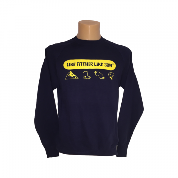 Mens Organic Sweater With Yellow Snowboard Design 