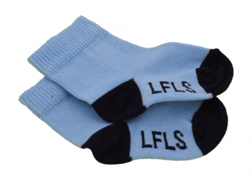 Infant/Child Sky Blue socks with Navy Blue Heel And Toe 