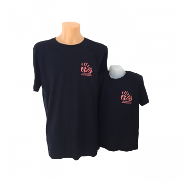 Girls Organic T-shirt With Pink Like Father Like Daughter Hand Design