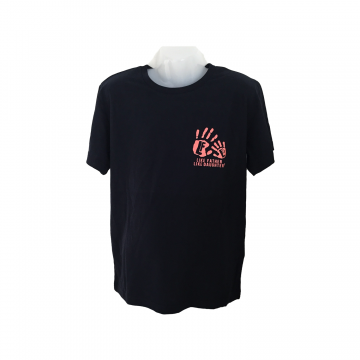 Girls Organic T-shirt With Pink Like Father Like Daughter Hand Design