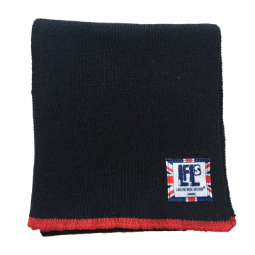 Mens & Teenagers Navy Blue Neck Scarf  With Red Trim 