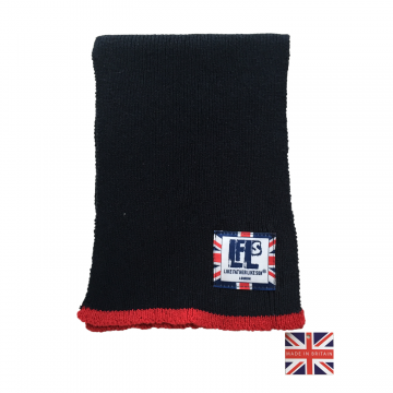 Boys Navy Blue Neck Scarf  With Red Trim (age 5-12)