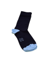 Mens Navy Blue Socks With Sky Blue Toe And Heel