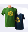 Mens Organic T-shirt Yellow Dinosaurs 