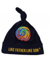 Baby cotton hat.Navy blue wuth lollipop design.