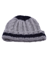 Grey And Navy Adult And Teenager woollen  Beanie Hat