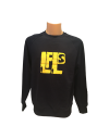 Mens Organic Sweater Yellow Logo design 