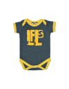 cotton grey and yellow baby vest/ front