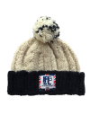 Linen And Navy Bobble Hat